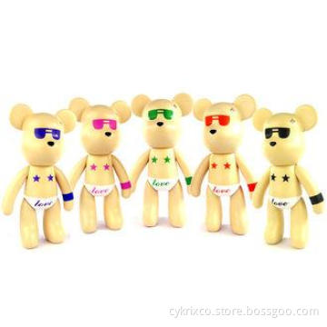 Fashion Summer Swimming Series PVC Bear Gifts for Room Deco